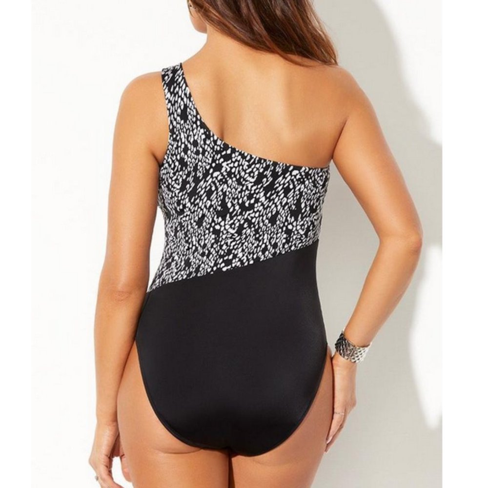 New Sheer Insert One Shoulder Swimsuits For All Sexy one piece - Picture 2 of 4